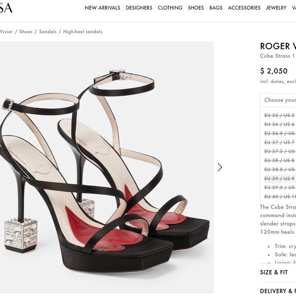 Roger Vivier Cube Sandals IT 40 - Picture 2 of 6